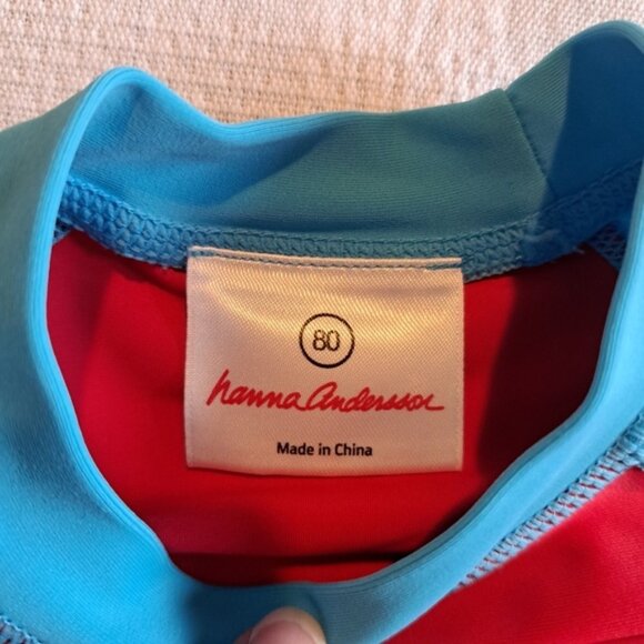 Hanna Andersson girls heart swim rashguard size 18-24 months - Picture 2 of 5